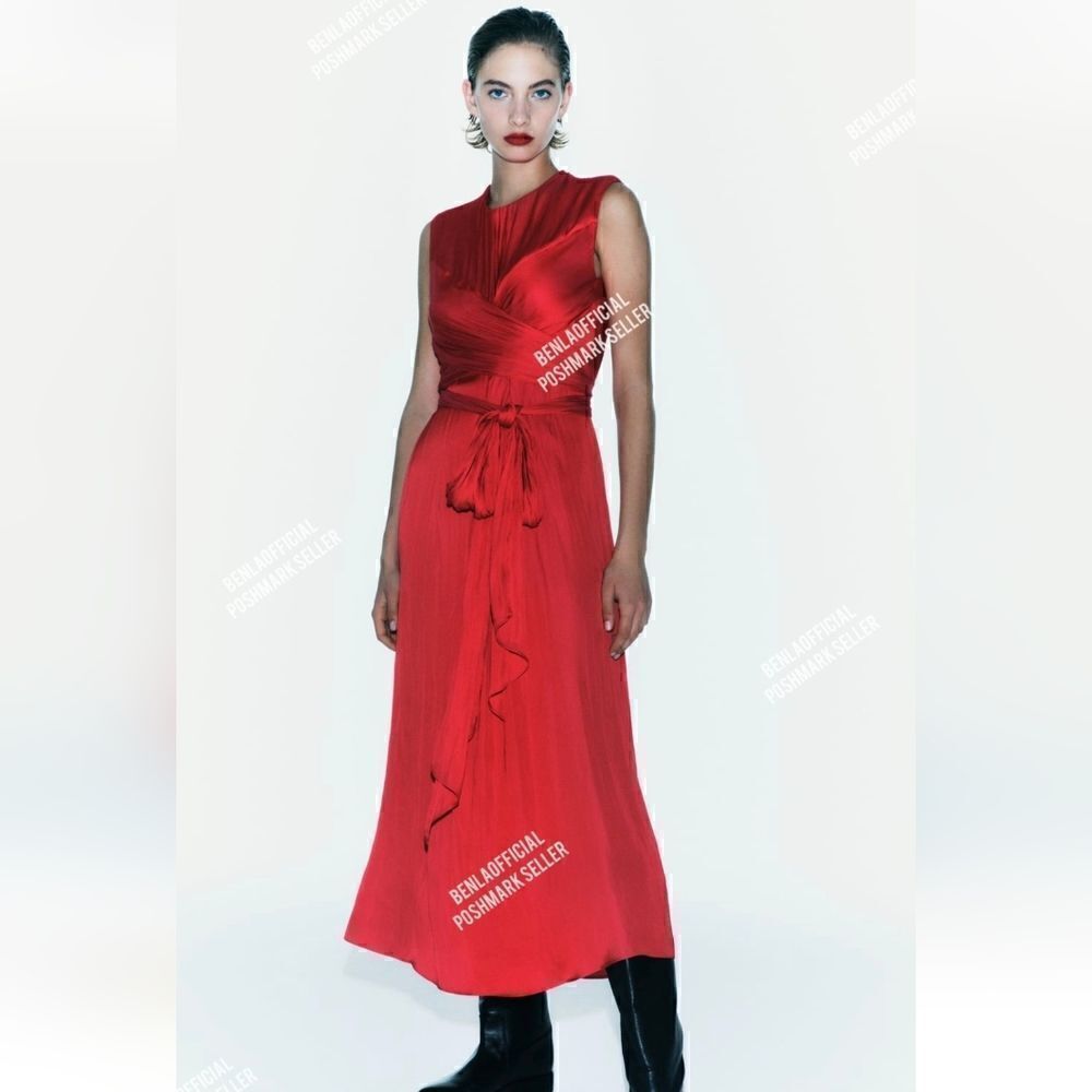 BLOGGER'S FAVE! ZARA SATIN EFFECT DRESS ZW COLLECTION - Picture 9 of 16